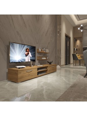 Decoraktiv Eko 4 Mdf DVD Tv Ünitesi Tv Sehpası - Naturel Pera