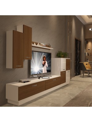 Decoraktiv Eko 6b Slm Std Tv Ünitesi Tv Sehpası - Beyaz Ceviz