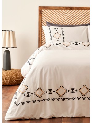 Bella Maison %100 Pamuk Saten Kamila Çift Kişilik Nevresim Takımı Beyaz (200X220 Cm)