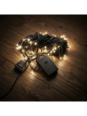 Urz Grup 10M 100 LED Damla Uçlu Gün Işığı Siyah Kablo
