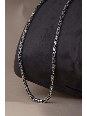 INNUENDO JEWELRY 925 Ayar Gümüş Kral Örgü Zincir Erkek Kolye