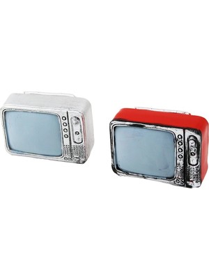 Krm Televizyon Vintage Dekoratif Biblo - Renkli 9X6CM Reçine (5047) Krm