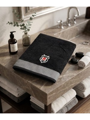 Taç Yeni Sezon Lisanslı Beşiktaş Bukle Banyo Havlusu 70 x 140 cm