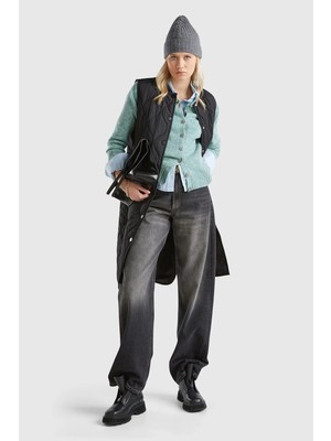 United Colors Of Benetton Su Yeşili Kadın / Kız Kdn_shetland Hırka Model Kodu: 103ME500LSU Yeşili