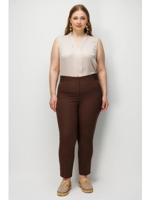 Ekol Beli Kalın Lastikli Dar Paça Pantolon 4168