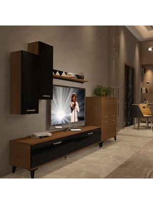 Decoraktiv Eko 6 Slm Std Silver Tv Ünitesi Tv Sehpası - Ceviz Siyah