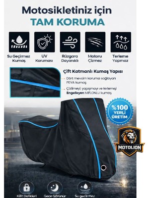 Autolion   Mondial X-Treme Max 200I Motor Brandası,motosiklet Branda Ekstra Kalın Ultra Koruma-Su Geçirmz