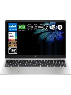 Hp 250 G10 I7-1355U 40GB Ram 2tb SSD Iris Xe Graphics 15.6" Full Hd Freedos Notebook B2PH1ES ATL15