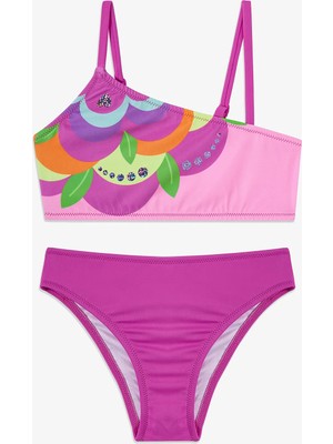 Penti Pembe Kız Çocuk Flower Tek Omuz Bikini Takımı