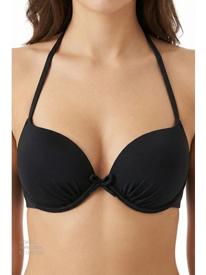 Penti Siyah Push Up Destekli Bikini Üstü