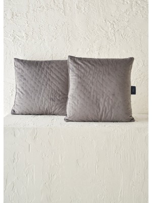 Bella Maison Rita 2'li Dekoratif Kırlent Seti Gri (43X43 Cm)