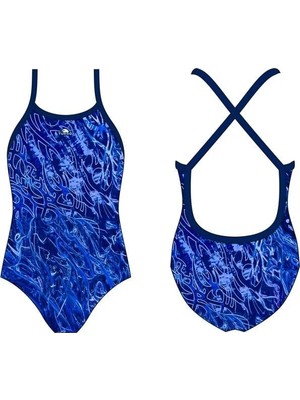 Speedo Mad Wave Turbo Natacıon Happy Antreman Kız Çocuk Mayosu