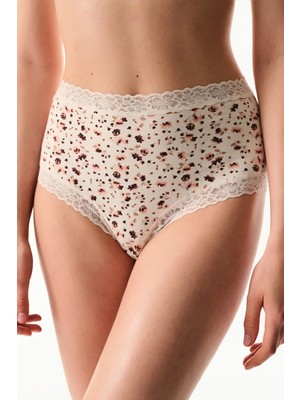 Penti Krema Pembesi Comfy Pamuklu Yüksek Bel Slip Külot