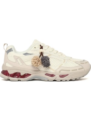 Derimod Kadın Krem Bağcıklı Charmlı Kalın Tabanlı Sneaker 26PFE496514