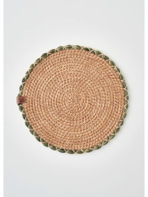 Bella Maison Santana Pamuklu Örgü Amerikan Servis Yeşil (36 Cm)