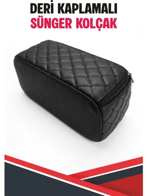 Gmc Hummer Ile Uyumlu Sünger Kolçak Siyah Deri Siyah Dikişli