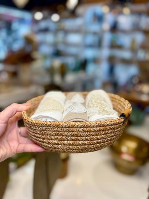 Çırpan Ev Kahverengi Sepetli 3'lü Havlu Seti 30X50CM