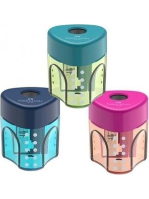 Faber-Castell Kalemtıraş Grip Auto Çift Hazneli Pastel 5140 183107 (12 Li Paket)