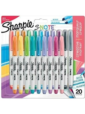 Sharpie Snote Kreatif Markör Kalem Karışık 20 Renk 2139179