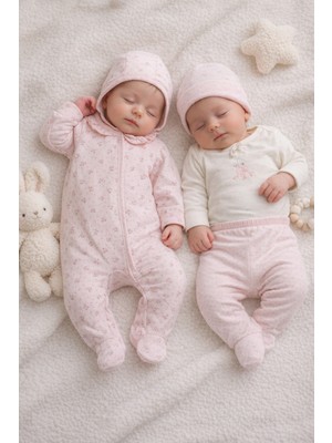 Caramell Hastane Çıkışı 4 Lü Kutulu Set Jakarlı Kumaş 1523