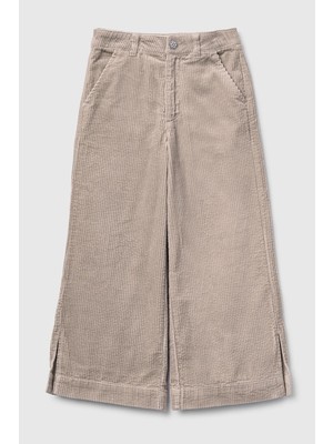 United Colors Of Benetton Bej Kadın / Kız Kj_logo Işlemeli Yırtmaçlı Fermuarlı Düğmeli Wide Fit Pantolon Model Kodu: 4IZWCF05ABEJ