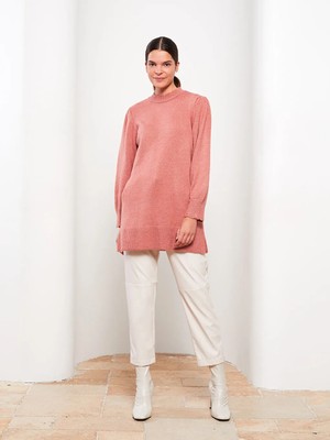 LC Waikiki Lcw Modest Dik Yaka Kadın Triko Tunik