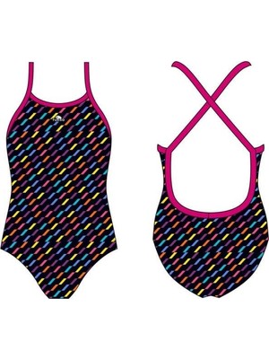 Arena Mad Wave Turbo Swimming Suit Happy Kız Çocuk Mayo