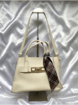 PR Kadın Omuz Çantası Deri Görünümlü Ayarlanabilir Askılı Modern Tasarım