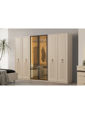 Doressa Teresa 6 Kapılı Reflekte Camlı Gardırop