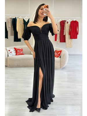 Zks Grup Tekstil-Kadın Kısa Kol Drapeli Büyük Beden Abiye Elbise Bordo, Indigo, Saks, Lacivert,siyah, Mor, Beyaz, Yeşil