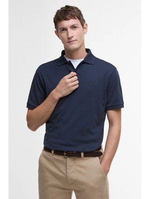 Barbour Hylton Interlock Tailored Fit Polo Yaka NY91 Navy