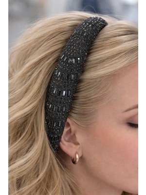 Modex Baget Taş Detay Geometrik Desen Işıltılı Modern Taç