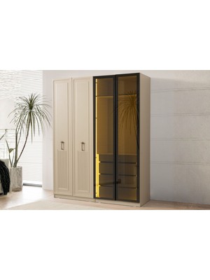 Doressa Teresa 4 Kapılı Reflekte Camlı Gardırop