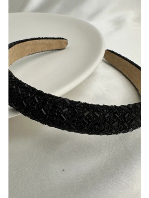 Modex Dikdörtgen Baget Taş Detay Işıltılı Modern Taç