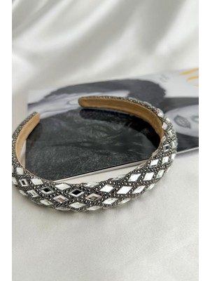 Modex Baget Taşlı Üçgen Tasarım Zarif Işıltılı Taç