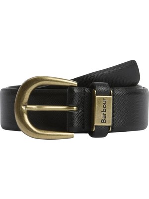 Barbour Clyde Deri Kemer BK12 Saffiano Black