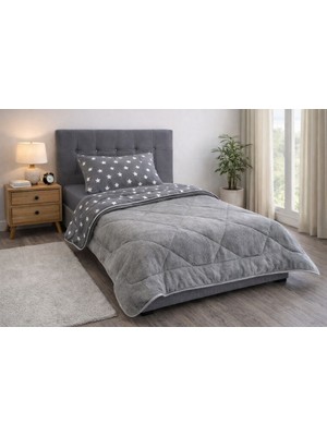 Arma Concept Tek Kişilik Desenli Pufidik Wellsoft Uyku seti & Yorgan + 2 Adet Yastık kılıfı + Lastikli Çarşaf