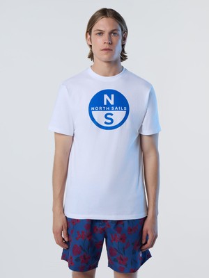 North Sails Regular Fit Logo Baskılı %100 Pamuk Bisiklet Yaka Tişört