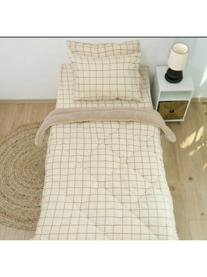 Arma Concept Tek Kişilik Desenli Pufidik Wellsoft Uyku seti & Yorgan + 2 Adet Yastık kılıfı + Lastikli Çarşaf