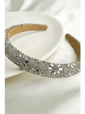 Modex Baget Taşlı Yuvarlak Desen Işıltılı Modern Taç