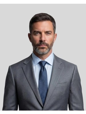 1001 Kravat Lacivert Desenli Klasik Kravat - 8 cm genişliğinde