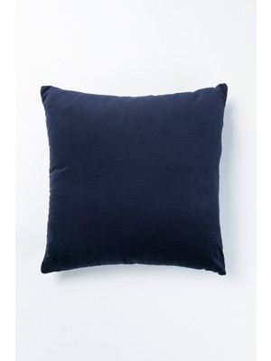 Lacivert Kadife Görünümlü Velvet Look 45X45 cm Kırlent Kılıfı