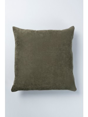 Kahverengi Kadife Görünümlü Velvet Look 45X45 cm Kırlent Kılıfı