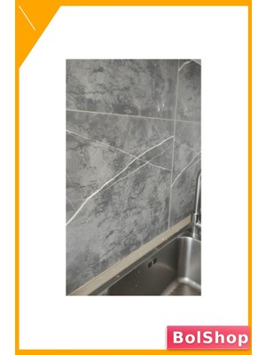 BolShop Kendinden Yapışkanlı Antrasit Mermer Desenli Duvar Kaplaması