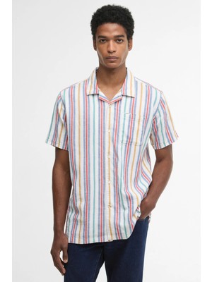 Barbour Waterbay Striped Summer Fit Gömlek WH11 White
