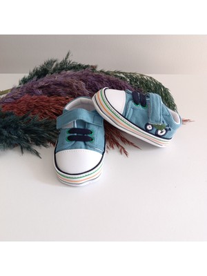 Funny 7395 Premium Renkli Erkek Bebek Ilk Adım Ayakkabısı 17-18-19 No (Yazlık Kumaş)