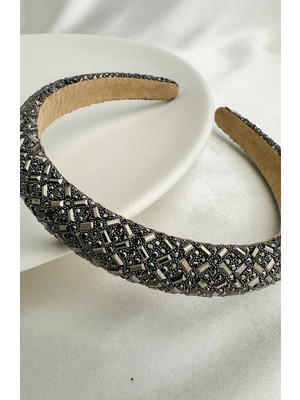 Modex Dikdörtgen Baget Taş Detay Işıltılı Modern Taç