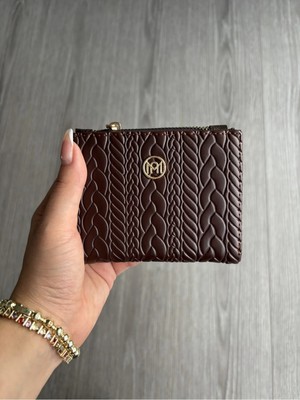 Livia Örgü Desenli Kadın Cüzdan –kartlık ve Bozuk Para Bölmeli, 12X9 cm