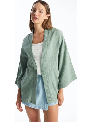 LC Waikiki Lcw Vision Haki Şal Yaka Kadın Kimono