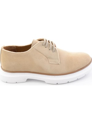 Bambi Bej Hakiki Deri Erkek Klasik Ayakkabı E01811251002